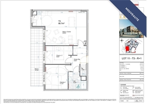 studio à la vente -   93290  TREMBLAY EN FRANCE, surface 66 m2 vente studio - UBI425014027